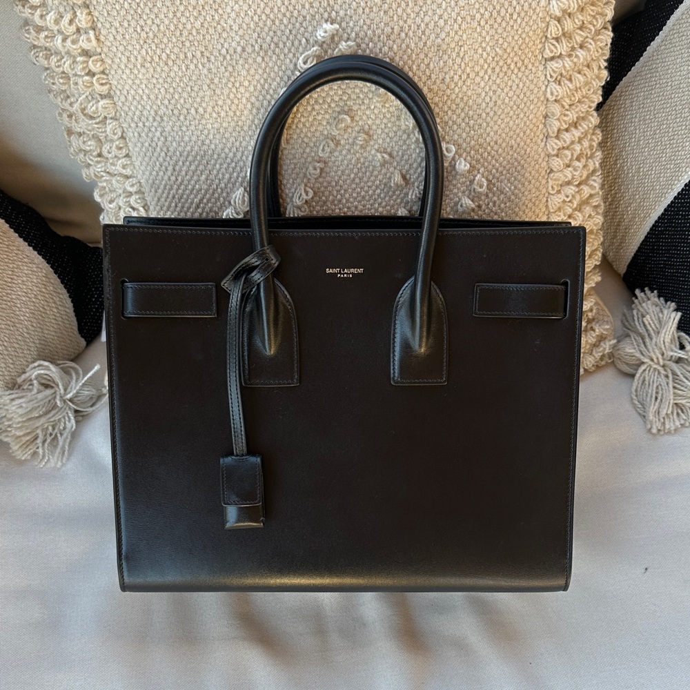 Saint Laurent Black Leather Satchel